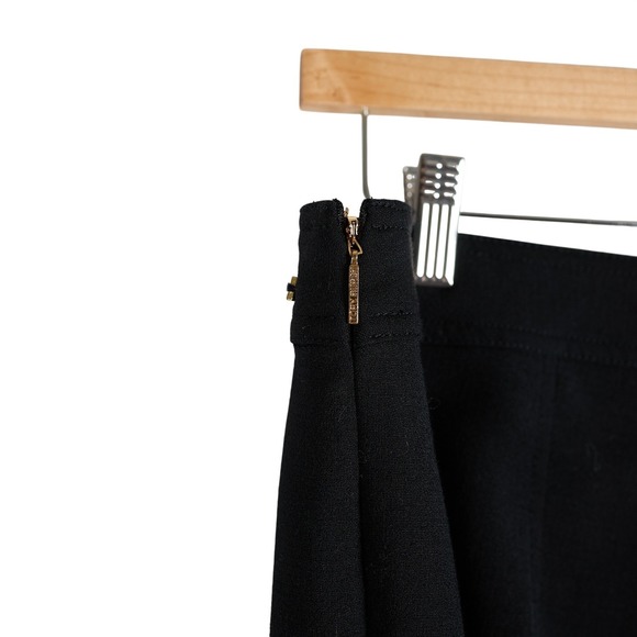 Tory Burch Dress Pants Black Wool Blend Ankle Pants Side Zip Size 10 - Picture 9 of 12